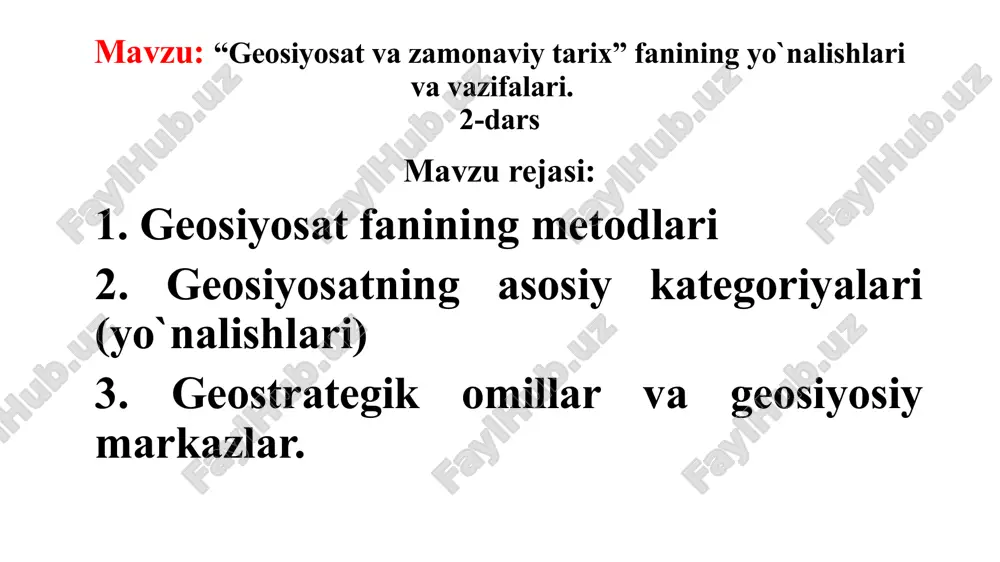 fakt yoki hodisalarning davlat yoki shaxs uchun ahamiyatini oydinlashtirishni va bu fakt yoki hodisalarni mamlakat yoki shaxs manfaati uchun baholashni o'z ichiga oladi. siyosatchi yoki davlat arbobi o'z faoliyatida qaror qabul qilishda axloqiy qadriyatlar va me'yorlardan kelib chiqib va ularga muvofiq harakat qiladi. normativ-qiymat usuli, qoida tariqasida, dunyoning geosiyosiy manzarasini tubdan o'zgartiradigan ba'zan oldindan aytib bo'lmaydigan siyosiy qarorlar qabul qiladigan siyosat va siyosiy rahbarlarni ideallashtiradi.. funktsional usul funktsional usul jamiyat hayotining turli sohalari yoki munosabatlari, mamlakatlar yoki bir guruh mamlakatlar o'rtasidagi bog'liqliklarni sinchkovlik bilan o'rganishni talab qiladi. ularning iqtisodiy, siyosiy munosabatlari, harbiy aloqalar yoki qarama-qarshilik darajasi, aholining urbanizatsiyasi, uning zichligi, siyosiy faolligi, axloqiy-psixologik ruhining balandligi va boshqalar. institutsional usul institutsional usulni qo`llash orqali turli davlatlarda shakllangan institutlarni o'rganishga qaratilgan siyosiy yondoshuv faoliyati olib boriladi. antropologik usul antropologik usul birinchi navbatda ijtimoiy faktlarni emas, balki katta miqdordagi ehtiyojlarga, birinchi navbatda, moddiy ehtiyojlarga (havo, suv, oziq-ovqat, kiyim-kechak, uy-joy, xavfsizlik, ma'naviy rivojlanish va …
