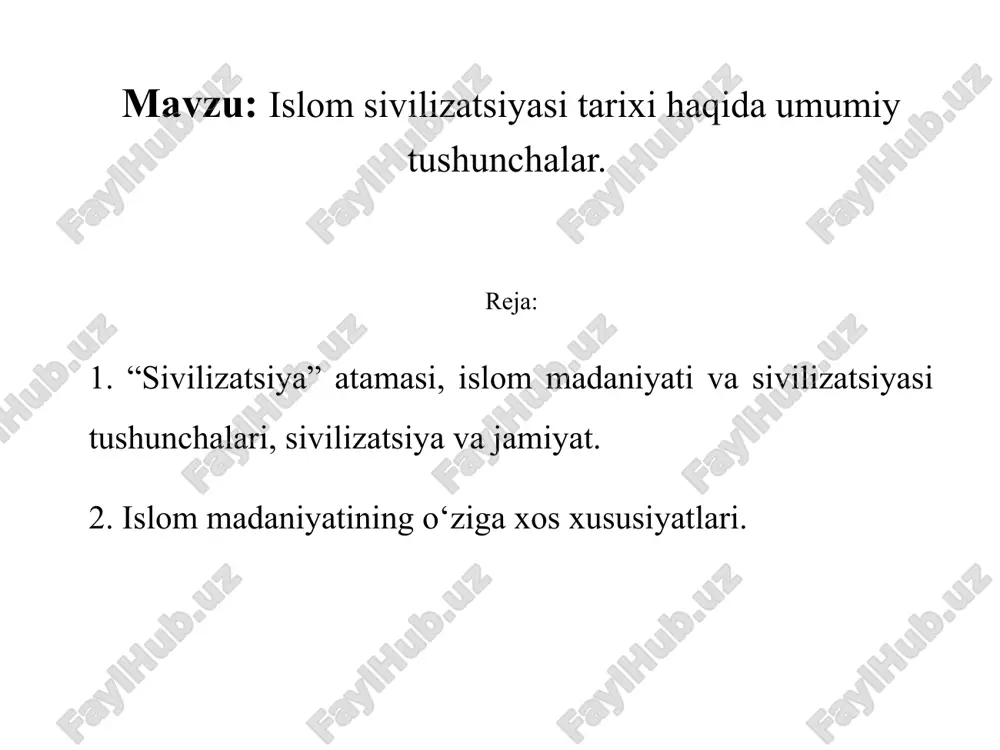 miyati tarixidan insho”) (1767) kitobi sanaladi. bugungi kunga kelib sivilizatsiyaga taraqqiyot belgisi sifatida ta’rif beriladi. jumladan, amerikalik tarixchi va faylasuf olim uilyam jeyms dyurant o‘zining “sivilizatsiyalar tarixi” (“history of civilizations”) nomli keng qamrovli ensiklopedik kitobida shunday deydi: “sivilizatsiya ijtimoiy tartib bo‘lib, insonga madaniyat natijalaridan ko‘proq foydalanishga ko‘maklashadi. mutaxassislar har bir sivilizatsiyaning boshlanishi biror bir diniy aqida yoki falsafiy ta’limotga tayanishi, hatto, ba’zan bir qancha dinlar va falsafiy ta’limotlar unga qorishib ketishi mumkinligini aytadilar. chunki sivilizatsiya qalb va onglarda chuqur ildiz otgan, ommaviy hayotga ko‘proq ta’sir etadigan kuchli aqidaga tayanadi. bu holatda sivilizatsiya o‘sha aqidaning musaffoligi bilan shaffoflashib, tiniqlashadi. bunday sivilizatsiyaning yorqin namunasini islom sivilizatsiyasida ko‘rish mumkin. yana shuni ham alohida ta’kidlab o‘tish kerakki, sivilizatsiyalarni qiyosiy o‘rganish fani ham hozirda jadal rivojlanib borayotgan fanlardan bo‘lib, u ijtimoiy fanlar ichida yangi fanlardan biridir. unga jamiyatshunoslik tarix, falsafa, axloqshunoslik kabi fanlar qorishib ketadi. mazkur fanning tubida yotgan asosiy maqsadlardan biri ham dinlarni qiyosiy …