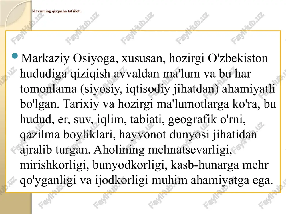 an shahridan boshlangan dastlabki yo'l lanchjou orqali dunxuanga kelgan (xutan), u erda ikkiga ajralib ,biri shimoli-g'arbga ikkinchisi janubi-sharqqa yo'nalgan. karvon yo'lining umumiy uzunligi 12 ming chaqirim atrofida bo'lgan. nemis muarrixi k.rixtgofen 1887 yil ushbu yo'nalishga ilk bor «buyuk ipak yo'li» degan nisbat beradi va bu ibora muammolaga kiritiladi. shu karvon yo'l orqali xitoydan ipak, xitoyga esa har xil gazlamalar, gilam va poloslar, oyna, metall, zeb-ziynat buyumlari, qimmatbaho tosh va dorivorlar keltirilgan. baqtriya va dovon (farg'ona ) dan ot va tuyalar olib borilgan. hudud zaminida turli-tuman boyliklar, ayniqsa oltin, kumush, boshqa rangli metallar va javohirlarning mavjudligi va serobligi shu soha hunarmandchiligi rivojida hal qiluvchidir. ayniqsa oltin ajnabiylarni magnit (oxangrabo) kabi tortganligi aniq. ilm makoni bo'lgan kitob savdo-sotig'i yetakchi o'rinni egallagan. hozirgi davrda ko'plab taniqli mutafakkirlarimizning asarlari xorij davlat va shaxsiy kutubxonalaridan topilmoqda va o'z vatani, o'zbekistonga qaytarilmoqda. bu fakt shundan dalolat beradiki, o‘z davrida kitob savdosi buyuk ipak yo'lining asosiy faoliyatidan …