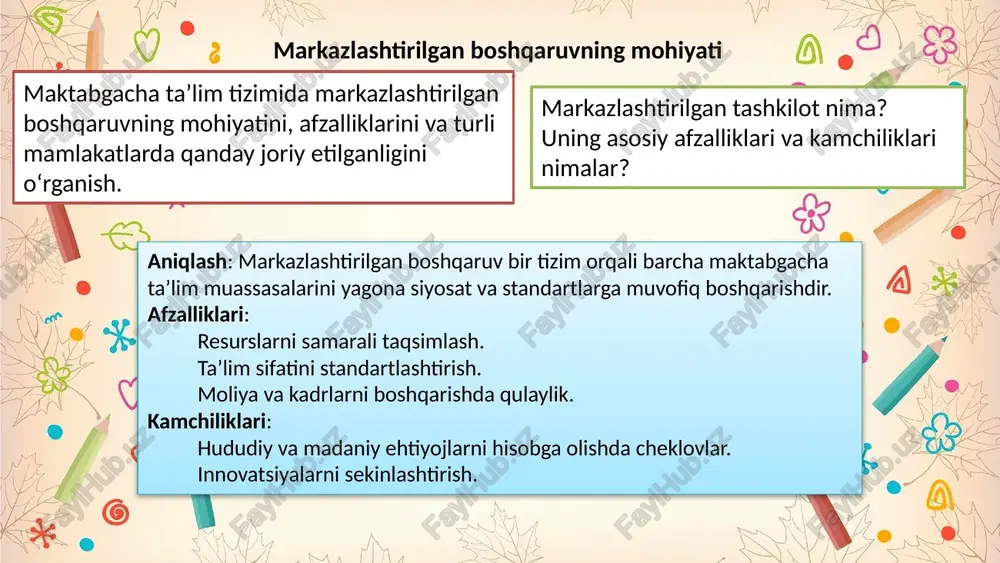 markazlashtirilgan ta'lim tashkilotini qo'llash - Page 2
