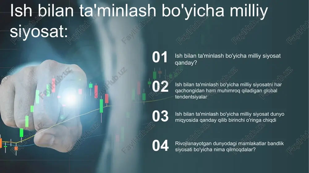 bilan ta'minlash bo'yicha milliy siyosat - bu har bir mamlakat o'ziga xos sharoit va rivojlanish holatiga ko'ra o'zi uchun yaratishi kerak bo'lgan narsadir. ish bilan ta'minlash bo'yicha milliy siyosat munosib mehnatni targ'ib qilishi kerak, bunda xalqaro mehnat standartlari, ijtimoiy himoya va ishchilarning asosiy huquqlari ish o'rinlarini yaratish bilan bir qatorda. ish bilan ta'minlash bo'yicha milliy siyosat - bu har bir mamlakat o'ziga xos sharoit va rivojlanish holatiga ko'ra o'zi uchun yaratishi kerak bo'lgan narsadir. ish bilan ta'minlash bo'yicha milliy siyosatni har qachongidan ham muhimroq qiladigan global tendentsiyalar qarish ayniqsa rivojlangan shimoliy iqtisodiyotlar va xitoy kabi davlatlar uchun alohida tashvish tug'diradi. u erda ishchi kuchi keksa yoshdagi ishchilarning ulushi ancha katta va yoshlarning ulushi kamroq. sog'liqni saqlash va ijtimoiy xizmatlar uchun har doimgidan yuqori xarajatlarni qisqargan mehnatga layoqatli aholi qoplaydi. boshqa mintaqalarda aholi sonining tez o'sishi va "yoshlar bo'rtishi" mavjud. iqtisodiyot kerakli tarkibiy qismlar bilan o'sayotgan bo'lsa, katta, yosh ishchi kuchi …