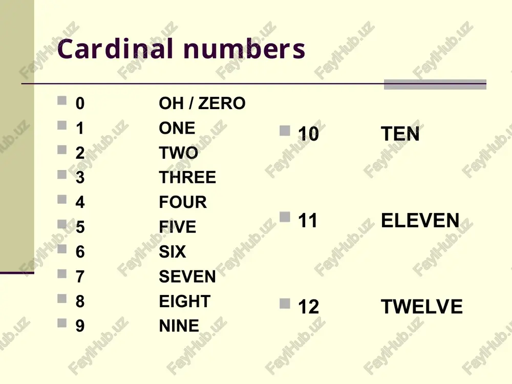 cardinal and ordinal numbers - Page 2
