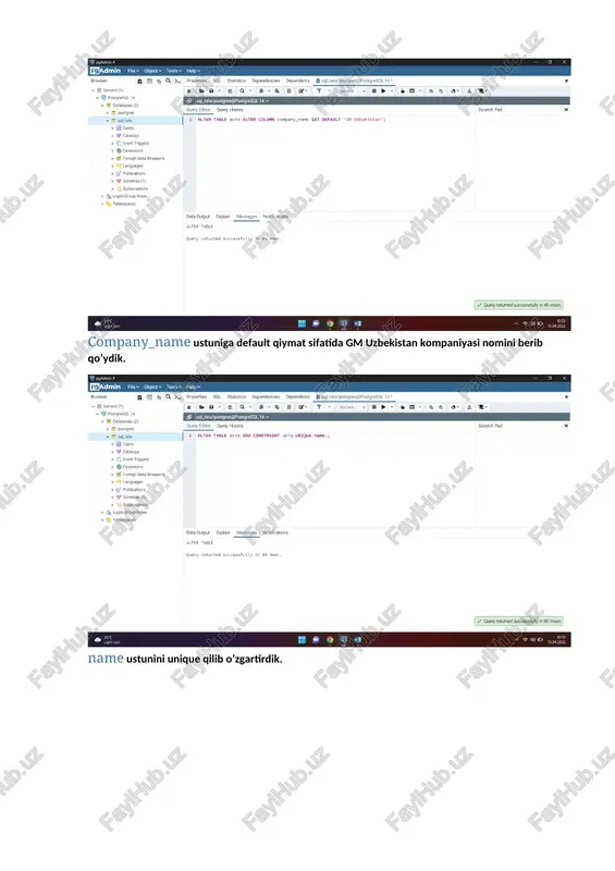s v = sqltatu > casts & catalogs (© event triggers '® extensions > > foreign data wrappers & languages © publications ®& schemas (1) > ~ subscriptions > & login/group roles > &, tablespaces help v properties sql statistics dependencies dependents §§ sql_tatu/postgres@postgresql 14* & @@y s&s qy by hi bd hy yo v noimt v py & by & 3 @ £ by el sql_tatu/postgres@postgresql 14 v query editor query history scratch pad x insert into avto(id,name,price,speed) values ( | 1 2 3, 3 'tracker', 4 30000, 5 260 6 3 data output explain messages notifications error: oumbka: nostopswyeeca shavehue knio4a hapywaet orpahuyehne yhukanbhocth "unt detail: kniou "(name)=(tracker)" ye cywecteyer. sql state: 23505 §p paadmin 4 (e\admin filer objecty toolsy helpy browser sb. q_>>_ properties sql statistics dependencies dependents § sql_tatu/postgres@postgresql 14* x v & servers (1) ss @aary & qy by & td by vy v. nnolimt …