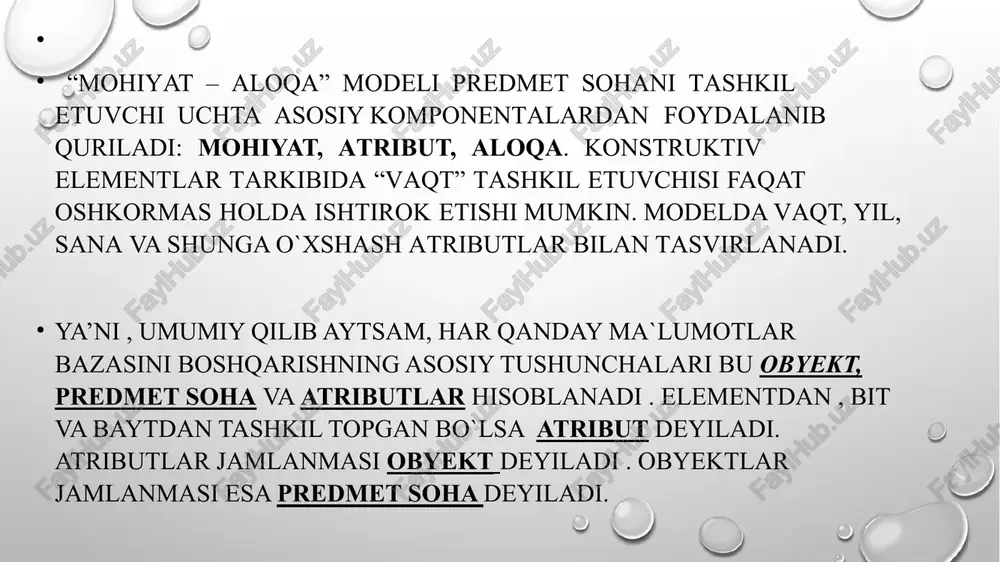 va max() funksiyasining qo’llanilishi. order by kalit so’zining qo’llanilishi: demak xulosa qilib aytadigan bo’lsam , oreder by operatorining asosiy vazifasi bu – ma’lum bir obyektdagi tablelar orasidan aynan o’sha tablelar nomlarining 1- harflariga nisbatdan alfabit bo’yicha tartiblab berish. group by ning vazifasi esa aynan o’sha tablelar bo’yicha guruhlarga ajratib berishdir. select * from otribut_nomi order by table_nomi;  umumiy kodi; order by kalit so’zining desc bilan qo’llanilishi: yani desc ni vazifasi alfabitga teskari tartibda saralab beradi; image2.png image3.png image4.png image5.png image6.png image7.png image8.png image9.png image10.png image11.png image12.png image13.png image14.png image15.png image16.png image17.png image18.png image19.png image20.png image21.png image22.png image23.png image24.png image25.png image26.png image1.png protsessori xotirasi kamerasi batareykasi displeyi telefon xuxusivatla ri yangi telefonlar id tod lavozimi a mutaxasisligii dalati maoshi gsm.arena chiqqansanasi brendi garantiyasi sinovdagibali | apple | >| samsung [ig redmi ysql> show databases; information_schema | mysql | performance_schema | test | rows in set (@.@3 sec) mysql> create database …