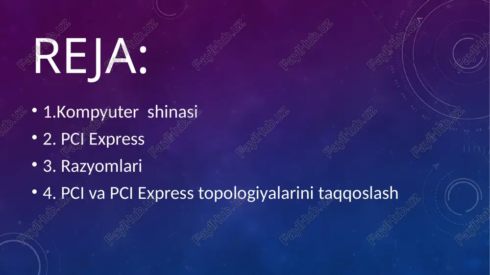 s • nubus yoki ieee 1196intel 80486 • optik mahalliy shina, • periferik component interconnect yoki pci. • s-100 yoki ieee 696 shina, altair va shunga oʻxshash mikrokompyuterda ishlatiladi • sbus yoki 1496 ieee • 80486, protsessor uchun asosan diskda ishlatiladi va terminallari bilan toʻgʻridan-toʻgʻri bogʻ vlb • vmebus, versamodule eurocard shina8- va 16-bit mikrosxema tizimlari uchun • std shina • unibus • q-shinaserial • 1-wire• hypertransport • i²c• pci express yoki pcie • serial periferik interface shina yoki spi shina • usb, universal serial bus • firewire, i.link, ieee 1394 koʻproq tashqi shina sifatida ishlatiladi • direct media interfeysi (dmi) • intel quickpath interconnect yoki faqat quickpath (qpi) • sata / sastashqi kompyuter shinalar misollar • advanced technology attachment yoki (shuningdek pata, edi, eyd atapi sifatida tanilgan) ata — disk va lenta ulash uchun. • sata, serial ata • usb, universal serial bus, tashqi qurilmalar uchun ishlatiladi, • ieee-488, …