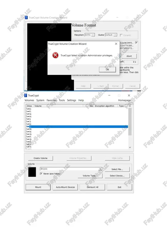 el of selected favorite volume: if mount selected volume as read-only [7 mount selected volume as removable medium tt mount selected volume upon logon it mount selected volume when its host device gets connected [7 open explorer window for selected volume when successfully mounted j” do not mount selected volume when ‘mount favorite volumes’ hot key is pressed help on favorte volumes [ck] cancet ea truecrypt - system-wide hot keys dismount all & wipe cache force dismount all & wipe cache force dismount al, wipe cache & exit ‘mount favorite volumes alez ‘show/hide main truecrypt window wipe cache shortcut: ‘action | shortcut j ‘auto-mount devices close all security token sessions dismount all ax key to assion: [ pia p shit i at f win assion remove hot key options im phay system notification sound after successful hot-key dismount i¥ display balloon tootip after successful hot-key dismount reset 0k cancel e …
