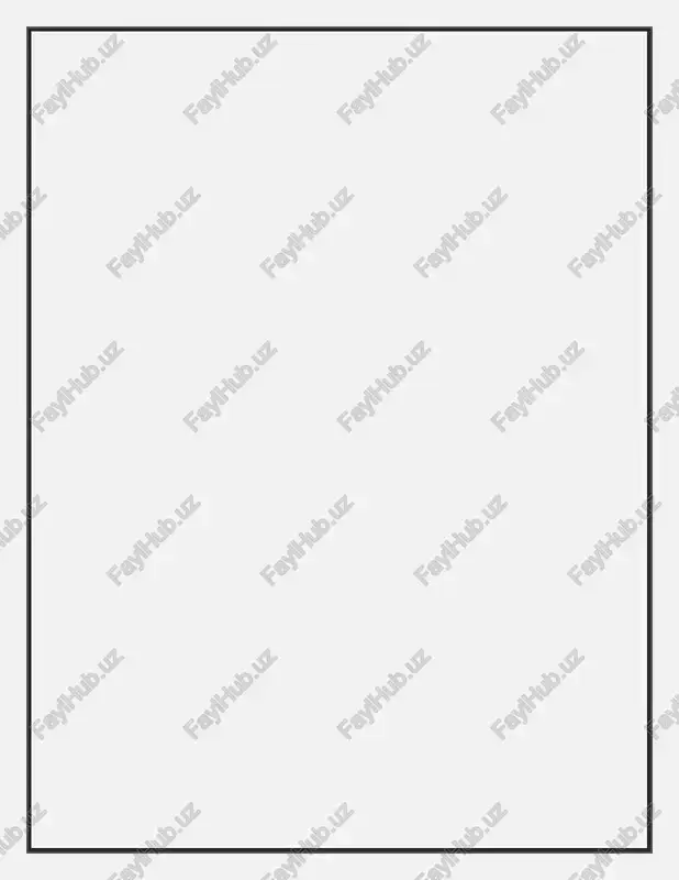 ishlashi mumkin: delphi, c, c++, java, perl, php, python, ruby va boshqalar. 2- mustaqil ishi mavzu: ma`lumotlar bazasini loyihalash. mohiyat – aloqa diagrammasini qurish (er modeli). ishdan maqsad: ma`limotlar bazasini loyihalash uchun mohiyat – aloqa modelini ishlab chiqish bo`yicha ko`nikmaga ega bo`lish. masalani qo`yilishi: ma`lumotlar bazasini lohiyalash va “mohiyat–aloqa” modelini ishlab chiqish. uslubiy ko`rsatmalar: ma`lumotlar bazasini lohiyalash quyidagi tashkil etuvchilarini o`rganishni taqazo etadi. ob`yektlar, ob`yekt xususiyatlari, bog`lanishlar (ob`yekt munosabatlari), vaqt oralig`i va hokazolar. bu yerda ma`lumotlar bazasini qurish sohasi sifatida “dorixona” olingan bo`lib, ma`lumotlar quyidagi ob`yektlarda saqlanadi: 1.1jadval. “dorixona” predmet sohasining ob`yektlari № ob`yektlar 1 rastalar 2 mahsulot turi 3 mahsulotlar 4 xodimlar 5 etkazib beruvchilar 6 omborxona 6 1.2jadval. rastalar ob`yektining xususiyatlari. id dorixonalar 1 2 1.3jadval. mahsulot turi ob`yektining xususiyatlari. id rasta_id mahsulot turi 1 2 1.4jadval. mahsulotlar ob`yektining xususiyatlari. id mahsulot_t_id mahsulot nomi miqdori ombodagi miqdori buyurtma miqdori saqlash muddati mahsulot narxi 1 2 1.5jadval. xodimlar ob`yektining …