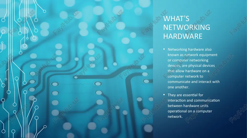 security protocols to protect the network from low-level attacks. speed and range the speed and range are requirements of your network wireless coverage the locations within your building that will have issues getting a strong connection to your wireless devices types of network hardware access point access points enable wireless devices to connect to a local area network (lan). they have wireless lan technologies that enable other devices to connect to the lan. these devices extend the coverage of the existing network and help more users to connect to the internet. access points are an integral component of a router. bridge a bridge connects one or more lans that use similar protocols. it enables data transfer and communication between nodes present in these networks. a bridge can also implement error control by monitoring data frames that pass between networks and discarding them if faulty. it has a single input and …