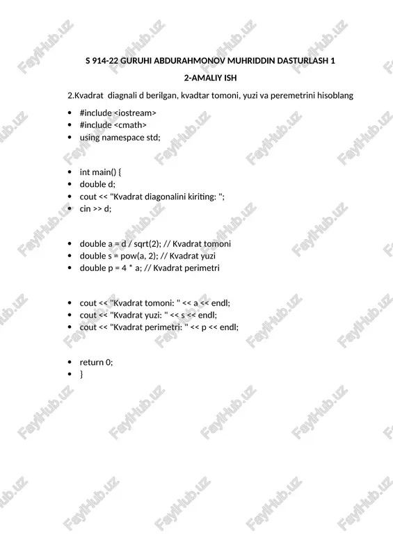 tini kiriting: 4 lassivning 1 - elementini kiriting: 3 lassivning 2 - elementini kiriting: 1 lassivning o'rtacha giymati: 2.66667 ..-program finished with exit code 0 press enter to exit console.[]