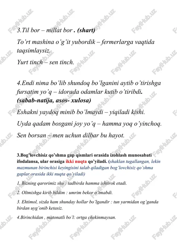 arda yoki sodda gaplardagi voqealar bir-biriga qiyoslanganda nuqtali vergul qo’yiladi. 1.kampirning jig’ibiyroni chiqdi; ombordan olib chiqqan paxtasini ko’tarib uyga kirib ketdi. 2. ishni uning maqsadi boshqarib turadi; buyuk maqsadga qaratilgan ish buyuk ish hisoblanadi. 3. foydali so’z go’dakdan chiqsa ham quloq sol; yomon so’z mo’ysafiddan chiqsa ham quloq solma.
