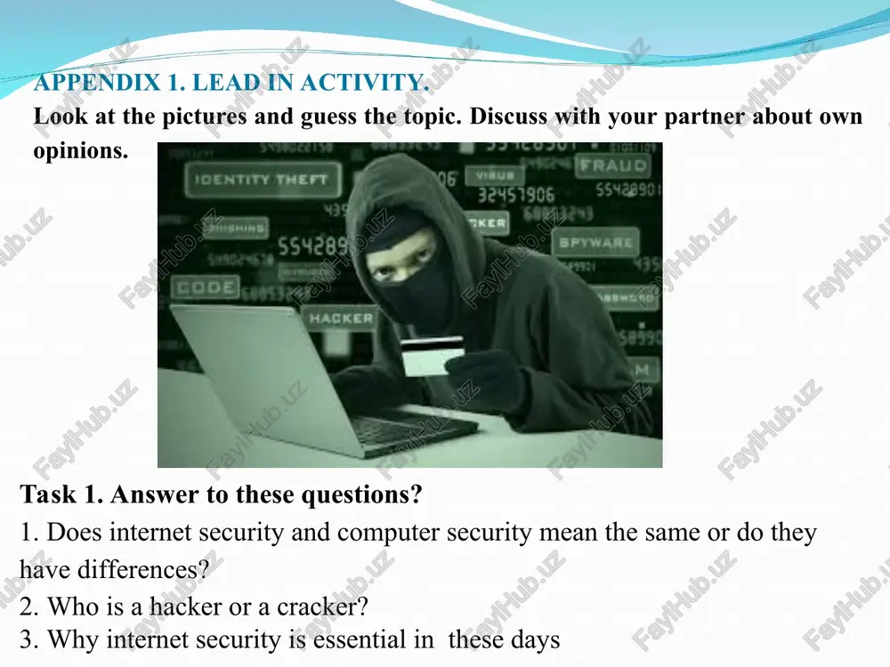 or programs on the computer. some viruses are designed to work at a particular time or on a specific date, eg. on friday 13th. an email virus spreads by sending a copy of itself to everyone in an email address book. worms are self-copying programs that have capacity to move from one computer to another without human help, by exploiting security flaws in computer networks. worms are self-contained and do not need to be attached to a document or program the way viruses do. trojan horses are malicious program disguised as innocent looking files or embedded within legitimate software. once they are activated, they may effect the computer in a variety of : some are just annoying , others are more ominous, creating a backdoor to the computer which can be used to collect stored data. they don’t copy themselves or reproduce by infecting other files. spyware is a software …