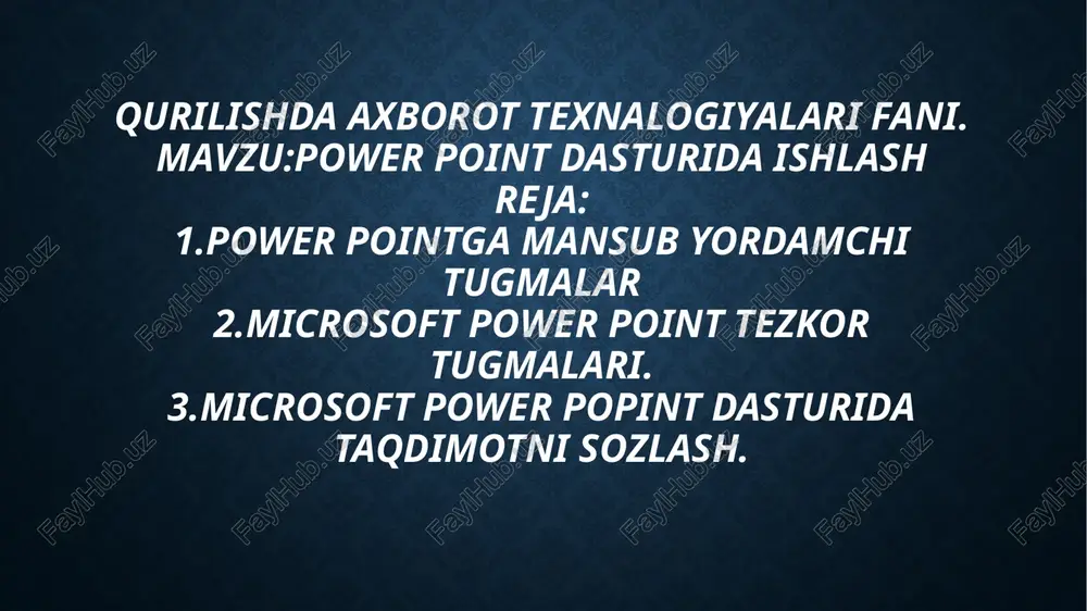 power point dasturida ishlash - Page 2