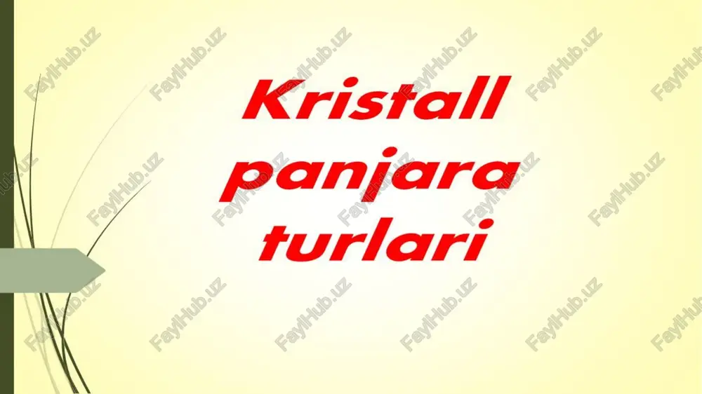o aya ueteicknle kamal” gag hata kn ‘solo ‘shsunara wenonve soda yemen ve sev eve ete pat mo bad ovata wae kristall panjara tugunlarida alohida atomlar va musbat ionlar joylashgan va ular orasida metall bog‘lanish mavjud bo'lgan tuzilmalar metall kristall injaralar deyiladi. 0.0 0°o geo 9 0'0.0.0 [ metall kristall panjaralar /docprops/thumbnail.jpeg *kristal panjara molekulalari