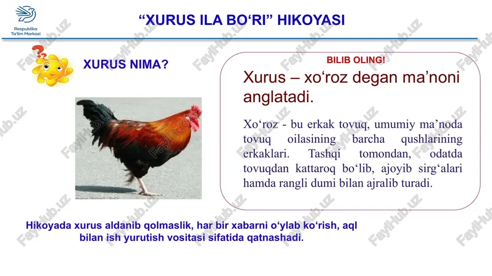 ech qanday aldovlarga uchmaydi. ayyorlik qilgan insonlar avvalo, o‘ziga jabr qiladi. hushyor insonlar do‘st bilan dushman ajrata oladi. aql egasi hiylaga aldanmagay, hiylagarning hiylasi boshin yegay. do‘st ila dushman so‘zining farqi bor, fahm etar har kimki, o‘lsa hushyor. tahlil: kundalik hayotda uchraydigan qallobliklar, firibgarliklar, aldovlar ortida o‘sha ishni o‘ziga ep ko‘rgan odamlarning pastkashligi bilan birga, ular gapiga laqqa tushgan go‘l kishilar fojiasi ham ayanchlidir. har bir narsada hushyorlik, ogohlik zarur demak, har kimni ham sinamasdan, aslini bilmasdan do‘st deb o‘ylash, unga ishonish aqldan emas. hushyorlik, ogohlik hech qachon odamga ziyon keltirmaydi. bugungi axborot asrida yuz berayotgan buzg‘unchi fikrlar insoniyat boshiga qanchalik ko‘p kulfatlar yog‘dirishi mumkin. aql bilan ish yuritish insonlarni kulfatdan asraydi. tahlil: hushyorlik, ogohlik nima? “janjalchilik zarari” hikoyasi bir suv ustiga ko‘pruk kabi bir taxta qo‘yilmish edi. bu taxtaning ustindan o‘tmak uchun iki echki iki tarafdan kelub, bir-biriga yo‘luqti. biri dediki: – “man sandan kattaman, san yoshsan, arqangga qayt. …