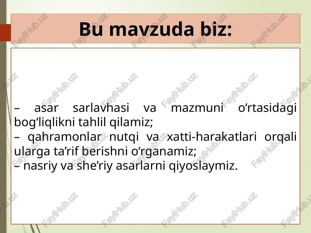 qovoqlari osilgan, to‘rsayib turardi.hozirgina javrab kelayotgan bolaga o‘xshamasdi avzoyi. – ha, nega to‘xtading? – o‘zingiz... – dedi-yu yig‘lab yubordi. – gapir. et-beting og‘rivottimi? – o‘zingiz haydamayman demabmidingiz? – kim seni haydadi? – nega bu yerga olib kelasiz bo‘lmasa? – dedi vitya bolalar uyining darvozasini ko‘rsatib. mahkam aka gapning tagiga endi yetdi. kulib yuborishiga sal qoldi.vityaning yuzidan uydan umidini uzgan, ko‘chada qolib, nima qilarini bilmay shalpayib tushgani shundoqqina sezilib turardi. mahkam akaning rahmi keldi. – manga qara, o‘g‘lim, – tiz cho‘kib vityaning ko‘z yoshlarini arta boshladi, – o‘zing shu yerga kelgan kuning esingdami? – vitya bosh irg‘ab javob berdi. – ha, omon bo‘l. bugun ham sanga o‘xshagan bolalar kelibdi, shular orasida o‘rtoqlaring ham bo‘lsa, nima deysan? savol mahkam aka bolalar uyiga nima maqsadda keldi? nima uchun bu joyga kelganda vityaning kayﬁyati o‘zgardi? urush davri bolalari havo ochiq. quyoshning iliq taftidan, tungi yomg‘irdan so‘ng hovli yuzi selgib, yengil hovur ko‘tarilib turardi. yaqindagina …