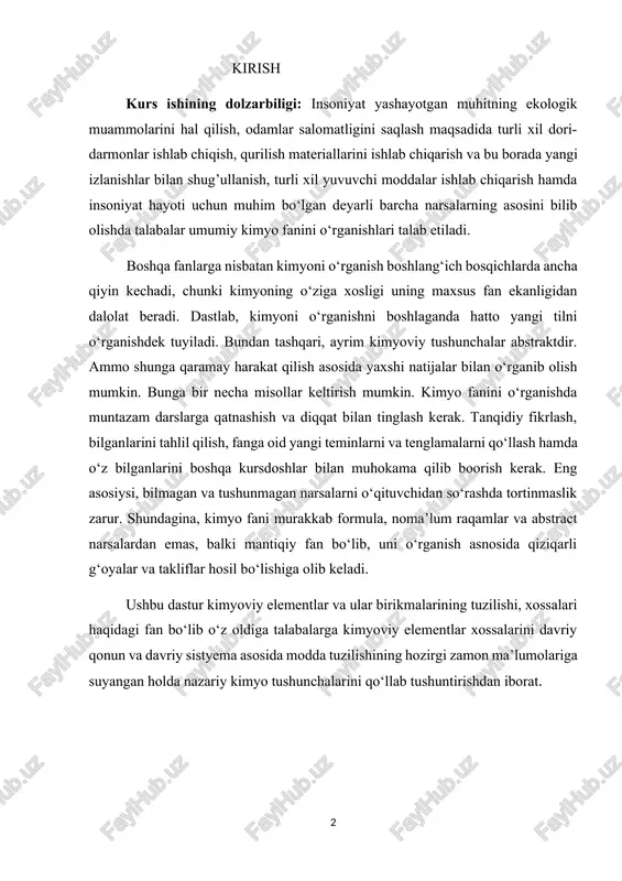 larini davriy qonun va davriy sistyema asosida modda tuzilishining hozirgi zamon ma’lumolariga suyangan holda nazariy kimyo tushunchalarini qo‘llab tushuntirishdan iborat. i. skandiy va itriy xaqida umumiy tushuncha skandiy, ittriy, lantan, aktiniy va ularning ochilishi tarixi. by elementlarning tabiatda uchrashi. oddiy moddalarning fizikaviy va kimyoviy xossalari. oksidlari, gidroksidlari va tuzlari, ahamiyati. skandiy gruppachasi: iii gruppaning qo’shimcha gruppachasiga skandiy (skandium) sc, ittriy (ittrium), lantan (lantanium) la va aktiniy (astinium) as kiradi. skandiyning mavjudligini d. i. mendeleev 1870 yilda oldindan aytib bergan. oradan to’qqiz yil o’tgach, uni l. n. nilson toza holda oladi. skandiy gruppachasi elementlari atomlari tashqi elektron qavatlarida ikkitadan va undan keyingi qavatda esa to’qqiztadan elektron saql ayd i. quyida gruppacha elementlari atomlarining tashqi va undan oldingi elektron qavatlari tuzilishi keltirilgan: c 3s2 3p6 3d1 4s2 v 4s2 4p6 4d1 5s2 la 5s2 5p6 5d1 6s2 ac 6s2 6p6 6d1 7s2 ularda tartib belgisi oshgan sari ionlanish energiyasi (6,66 ev dan …