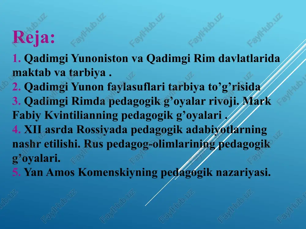 ozilgan «nasihatlar»da: «ey mirza, dangasalik qilma, yo’qsa jazoga duchor bo’lasan. qo’lingda kitob bo’lsin, ovoz chiqarib o’qigin va o’zingdan ko’p biladiganlar bilan maslahat qilib ish tut. bir kun ham yalqovlik qilma yo’qsa kaltak eysan. axir bolaning qulog’i yelkasida bo’ladi-da, qachon ursang, shunda uning qulog’iga gap kiradi»,-deb yozilgan. mesopotamiyaliklar maorif ishlariga alohida e’tibor berganlar. maktablarda ko’proq podsho, badavlat kishilar, amaldorlar va o’ziga to’q kishilarning farzandlari o’qishgan. ammo maktabda erkin jamoadan bo’lgan oddiy kishilar ham o’qigan bo’lsalar kerak. maktablarning quyi sinflarida til, adabiyot, grammatika, yuqori sinflarda esa matematika, musiqa, huquq, geometriya, astronomiya, tarix, tabobat, veterinariya kabi aniq fanlar bilan bir qatorda diniy fanlar ham o’qitilgan. maktablar saroy va ibodatxonalar qoshida bo’lib, uni ruhoniylar boshqarganlar. mari va boshqa shaharlardagi qazishlar vaqtida o’quvchilarga mos o’rindiqlar qo’yilgan maktab binosining qoldig’i topilgan. maktablar davlat uchun xo’jalik, savdo va harbiy ishlarni boshqaruvchi xodimlar tayyorlaganlar. maktablarda misrdagi kabi mirzolar tayyorlashga katta ahamiyat berilgan. maktablarda intizom va nazorat juda qattiq …
