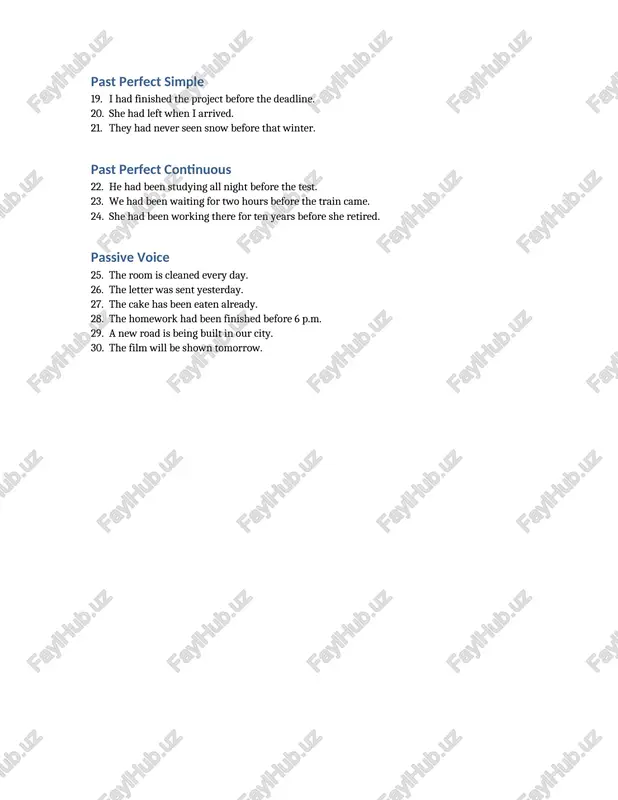 english grammar sentences by tense - Page 2