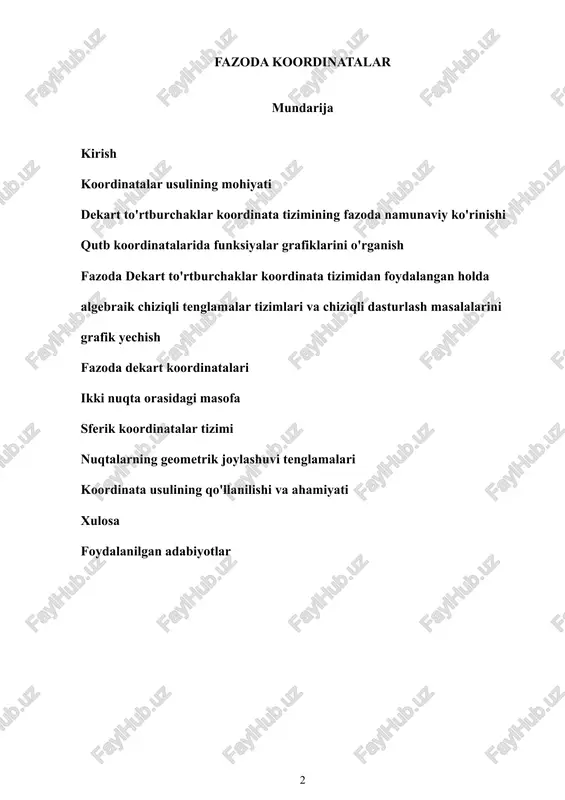 sul bo'yicha nutq" kitobi nashr etildi, unda materiyaning umumiy falsafiy munozaralari bilan bir qatorda universal matematikaga ham muhim o'rin ajratilgan. ushbu kitobning "geometriya" deb nomlangan qismida dekart yangi usul - koordinatalar usulini taklif qildi, bu nuqtadan sonlar juftligiga, chiziqdan tenglamaga, geometriyadan algebraga o'tish imkonini berdi. dekartning asosiy yutugʻi analitik geometriyani qurish boʻlib, unda geometrik masalalar koordinata usuli yordamida algebra tiliga tarjima qilingan. ammo dekartda bugungi kunda dekart koordinatalari tizimi deb ataladigan narsa hali aniq shaklga ega emas edi. dekart kompas va oʻlchagich yordamida yasash masalalarini algebraik tilga oʻgirishdan boshlagan va bunda koʻplab murakkab geometrik masalalar deyarli ahamiyatsiz boʻlib qoladi. dekartning salmoqli xizmati shu kungacha saqlanib qolgan qulay belgilarning kiritilishi edi: lotin harflari x , y , z - noma'lumlar uchun; a , b , c - koeffitsientlar uchun, x 2 , y 5 , a 7 - darajalar uchun. dekartning asosiy yangiligi oʻzgaruvchan kattaliklarni oʻzgaruvchan uzunlikdagi koordinata segmentlari sifatida kiritilishi …