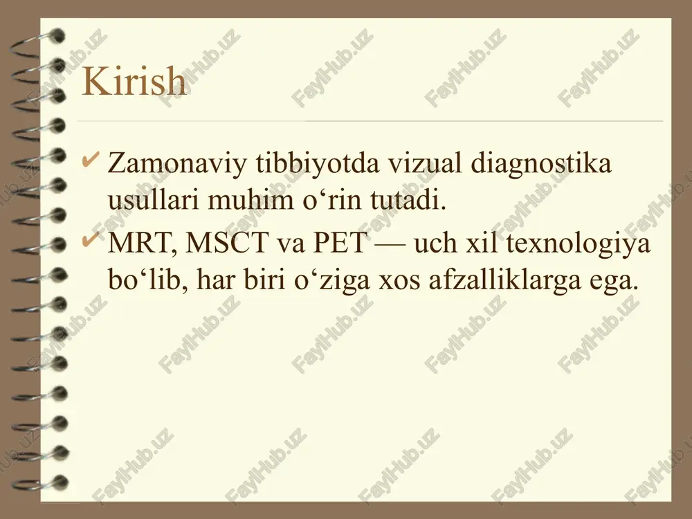 gan tasvirlarni ‘msct va pet da olingan tasvirlar bilan solishtirish , farq bo‘yicha hulosalash