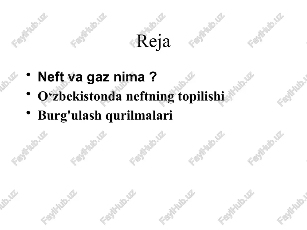 ek 1901 yilda moylisoyda 168 metrdan neft otilib chiqqan, sutkasiga 25 tonna neft bergan. 1903 yilda shu asosda korxona tashkil etilgan. 1907 yilda chimyon yonidagi yorqo‘tonda neft qudug‘i parmalanib, 1910 yilda ishga tushirilgan o‘zbekistonda neft va gaz konlari va hozirgi kundagi zaxirasi o‘zbekistonda dastlabki neft koni 1904 yilda ochilgan farg‘ona vodiysidagi chimyon neft koni. bu konda 278 metr chuqurlikdan sutkasiga 130 tonna neft olingan 1940 -yilga kelib respublikadagi neft konlari soni 11 taga yotgan. mustaqillikka erishilgandan so'ng neft gaz sohasiga katta e'tibor qaratildi. ayniqsa ko‘kdumaloq koni jadal suratlarda ishga tushirildi. 1995 yilda o‘zbekistonda 7 mln tonnaga yaqin neft va kondensat qazib olindi. 2001 yilga kelib respublikamizda 59 ta kondan neft qazib olingan va yana 17 ta kon ishlatishga tayyorlangan. 2019 yil holatiga ko'ra respublikamizda 275 ta neft va gaz konlari ochilgan bo'lib ularning umumiy zahirasi 2.4 milliard tonna shartli yoqilg‘ini tashkil qilgan 2020 yil yakunlariga ko‘ra, o‘zbekistonda tasdiqlangan tabiiy gaz …