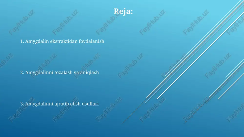 kabi analitik usullar yordamida uning tozaligi 98% dan yuqori bo'lishi bilan tekshiriladi. amygdalinni o'simlik materiallaridan ajratib olishda, masalan, olma yadrosi kabi manbalardan, maydalash, ekstraksiya va kristallanish kabi 3 bosqichli jarayon qo'llaniladi. amygdalinni ajratib olishda 95%li etanol yoki metanol kabi organik erituvchilardan foydalaniladi, bu jarayon ekstraksiya samaradorligini oshirishga yordam beradi va 2-3 marta takrorlanadi. ekstraksiya samaradorligini oshirish usullari ultrasonik tovush to'lqinlaridan foydalanib, ekstraksiya jarayonini 30-50% ga tezlashtirish va amygdalin chiqishini 10-15% ga oshirish mumkin. amygdalinni suvli ekstraksiyasida 70-80°c haroratda 2-3 soat davomida qaynatish samaradorligini oshiradi, bu fermentlar faolligini kamaytiradi va glyukozidlarning parchalanishini oldini oladi. organik erituvchilar (masalan, etanol) qo'shilishi amygdalin ekstraksiyasi samaradorligini sezilarli darajada oshirishi va chiqimni 15-25% ga ko'tarishi mumkin. ekstraksiya jarayonining bosqichlari ekstraktni tozalashda, 3-bosqichda, organik erituvchilar yordamida (masalan, etanol) amygdalinni ajratib olish va qoldiqlarni filtrlash amalga oshiriladi. quritish jarayonida, 4-bosqichda, amygdalin kristallarini olish uchun vakuumli quritish texnologiyasi qo‘llaniladi, namlik miqdori 5% dan kam bo'lishi kerak. amygdalinni ekstraksiya qilish …