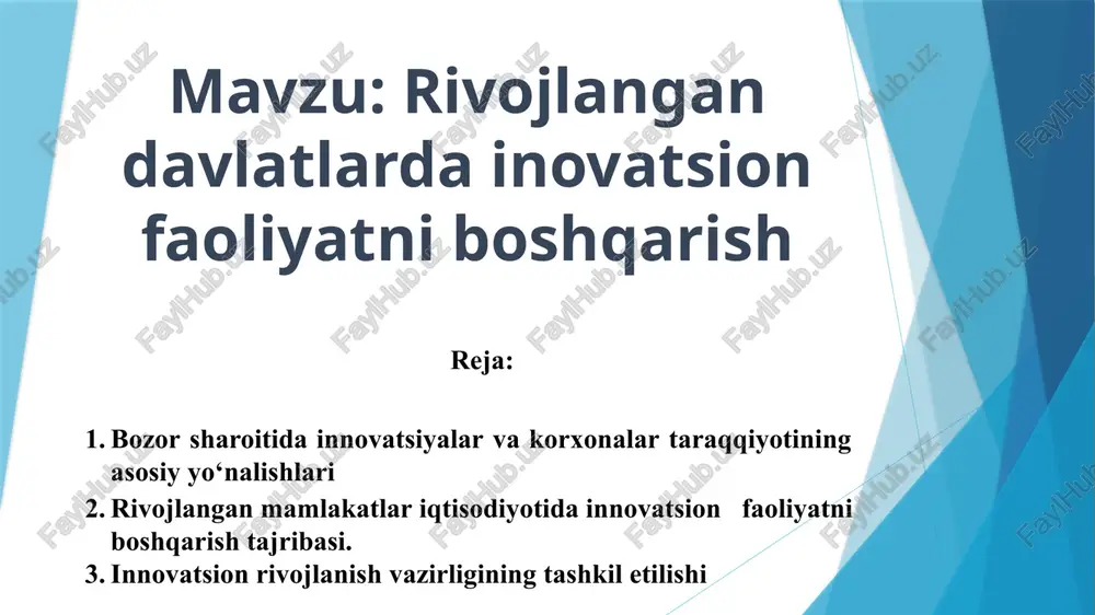 o‘jalik subyektlarining tadbirkorlik faoliyatiga ta’sir etishning asosiy vositalaridan biri-bu davlat iqtisodiy siyosatining bo‘g‘inlaridan hisoblanuvchi innovatsion siyosatdir. davlat innovatsion siyosat yordamida bevosita ishlab chiqarish hajmi o‘sish sur’atlarining oshishiga, fan-texnika taraqqiyoti tezlashishiga, ijtimoiy ishlab chiqarish tarkibining o‘zgarishi, ijtimoiy muammolarni xal qilishga ta’sir o‘tkaza oladi. innovatsion siyosat deganda davlatning iqtisodiyotni ko‘tarish va iqtisodiy- ijtimoiy taraqqiyot masalalarini xal qilish maqsadida mamlakat innovatsion salohiyatidan samarali foydalanish, innovatsiyalarni amalga oshirish uchun zarur sharoitlarni ta’minlashga xizmat qiluvchi maqsadli faoliyati tushuniladi. innovatsion rivojlanish vazirligining tashkil etilishi innovatsion va ilmiy- texnikaviy rivojlanish sohasida yagona davlat siyosatining amalga oshirilishini ta’minlashga qaratilgan. pirovard natijada, o‘zbekistonni rivojlantirishning innovatsion yo‘li iqtisodiy o‘sishning harakatlantiruvchi kuchi, mamlakat barqarorligi va aholi farovonligini ta’minlashning omili bo‘lishi lozim davlat innovatsion siyosatining amalga oshirilishida sanoat majmuasi korxonalarining innovatsion jozibadorligini ta’minlash muhim ahamiyat kasb etadi. fikrimizcha, sanoat majmuasi korxonalarining innovatsion jozibadorligi innovatsion loyihalarga mablag‘larni samarali joylashtirish uchun xizmat qiluvchi obbyektiv jixatlar majmuasidir. u korxonalarning eksport va ilmiy-texnik potentsiali, moliyaviy barqarorlik …