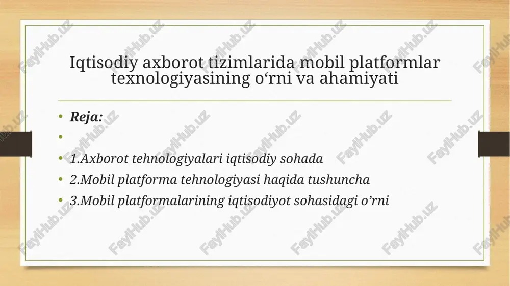 kabi qaror va farmonlami keltirish mumkin, shu bilan birgalikda bu kabilar sohaga katta e’tibor berilayotganligidan dalolat berib turibdi. iqtisodiy islohotlarni amalga oshirish jarayonida turli xil mulk shaklidagi xo‘jalik subyektlarining yuqori iqtisodiy samaradorlikka erishish yo‘lidagi faoliyatlari bozorda iste’molchilar va ishlab chiqaruvchilar manfaatlari tengligi asosida iste’mol bozorining aholi ehtiyojlarini qondirish va shu orqali ularning turmush sharoitlarini yaxshilash hamda farovonligiru yanada oshirishni nazarda tutadi. bunday ulkan vazifalami amalga oshirishda mulk shaklidan qat’iy nazar, barcha xo‘jalik subyektlarining informatsion texnologiyalardan keng miqyosda foydalanishi muhim ahamiyatga ega. bizning mamlakatimizda, 2017-2021-yillarga mo‘ljallangan harakatlar strategiyasida ham ustuvor yo‘nalishlaridan biri qilib “kichik biznes va tadbirkorlikning izchil rivojlanib borishini ta’minlash belgilanganligi”, bu sohada axborot kommunikatsiya texnologiyalarini yanada tizimli qo‘llash kerakligini davlatning asosiy vazifasi sifatida e’tibor berishi muhim ahamiyatga egaligi qayd etilgan. bunday ulkan vazifalami amalga oshirishda mulk shaklidan qat’iy nazar, barcha xo‘jalik subyektlarining informatsion texnologiyalardan keng miqyosda foydalanishi muhim ahamiyatga ega. bizning mamlakatimizda, 2017-2021-yillarga mo‘ljallangan harakatlar strategiyasida ham ustuvor yo‘nalishlaridan …