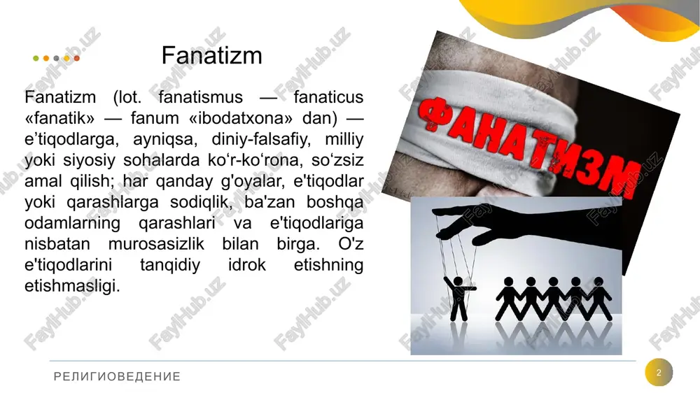 missionerlarning faoliyati. missionerlik neokolonializm siyosatining vositasiga aylandi. 1969 yilga kelib, afrika missiyalarida 16 mingga yaqin erkak va 30 ming ayol nasroniy ordenlari a'zolari bor edi (ko'pchilik afrikalik emas edi). religiovedenie 6 yangi sharoitlarga moslashish uchun missionerlik faoliyati boshlandi ularning usullarini o'zgartiring: mahalliydan cherkov ierarxiyasini yarating aholisi, xristian dinidagi diniy marosimlarni o'z ichiga oladi mahalliy kultlar, mahalliy tillarda xizmat ko'rsatish, ibodat xizmatlariga diniy raqslar va musiqalarni kiritish; missionerlikda tashviqot radio va televideniyedan foydalanadi. religiovedenie 7 milliy ozodlikning kuchayishi bilan birga missionerlikka qarshi harakat kuchaydi. ko'pincha, missionerlar dinini qabul qilishni xohlaydiganlar imon, bu urinishlar rad, va ba'zan hatto o'ldirish missionerlar, xuddi besh protestant bilan bo'lgani kabi 1956 yilda aqshdan kelgan missionerlar qabiladagi hindularni dinga aylantirishga harakat qildi amazon havzasidagi huaorani . o'xshash voqea mahalliy aholi yashaydigan vanuatu orolida sodir bo'ldi missionerlarni o'ldirib, keyin yeydi. religiovedenie 8 religiovedenie 8 asrda turli xristian konfessiyalarining missionerlik ishlarida hamkorlik qilish zarurligi to'g'risida tushuncha paydo bo'ldi , …