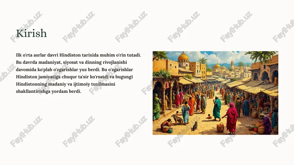 o'qimachilik, juftchilik va savdo rivojlangan. bu davrda golkonada kattaligi bilan mashhur bo'lgan bozorlar ham mavjud bo'lgan. islom dinining ta'siri qutbshohlar hukmronligi davrida islom dini hindistonda keng tarqaldi. islom madaniyati va an'analarining ta'siri hindistonning madaniy hayotining ko'plab jihatlariga o'z ta'sirini o'tkazdi. 4 akbar davrining o'ziga xos jihatlari 1 diniy bag'rikenglik siyosati akbar turli dinlar vakillarining teng huquqligini himoya qilib, diniy bag'rikenglik siyosatini olib bordi. u o'zining "din-i ilahi" deb nomlangan diniy tizimini yaratdi, bu tizim turli dinlarning eng yaxshi jihatlarini birlashtirishga qaratilgan edi. 2 madaniy va ilmiy rivojlanish akbar davrida hindistonda madaniy va ilmiy hayotning gullab-yashnash davri boshlandi. u san'at, adabiyot, arxitektura va ilmlarni qo'llab-quvvatladi. akbar saroyida mashhur rassomlar, shoirlar va olimlar yig'ilgan edi. 3 mamlakatning kengayishi akbarning hukmronligi davrida mughal imperiyasi o'z chegaralarini kengaytirdi va hindistonning ko'pgina qismlarini zabt etdi. u kuchli armiya yaratdi va strategik jihatdan mahoratli qo'mondon edi. 4 adolat va tartibni tiklash akbar adolatli hukmdor sifatida tanilgan …