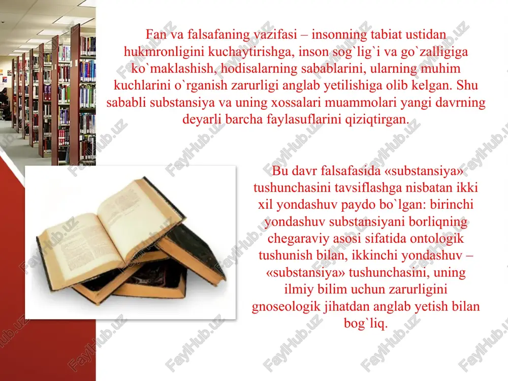 giyasi” fani haqidagi bilimlarni qaror topshirish mavjud ilmiy adabiyotlar va zamonaviy nazariyalar hamda olib borilayotgan tadqiqot ishlarini o`rganish, fan bo`yicha to`plangan ilg`or tajribalar, kadrlar buyurtmachilarining fikr, talab va takliflari kabi masalalarni o`z ichiga qamrab oladi. pozitivizm pozitivizm g`arb falsafasida juda keng tarqalgan yo`nalish sifatida xix asrning 30 yillarida fransuz faylasufi ogyust kont (1798-1857) tomonidan asos solingan. pozitivizm dastlab fransiyada, so`ngra angliyada va g`arbiy yevropaning boshqa mamlakatlarida rivojlandi: birinchi davr - o.kont, e.littre, e.renan, robert (fransiyada), d.s.mill, g.spenser, dj.lesevich, n.mixay-lovskiy (rossiyada), k. kattanso, d. ferrari, r. ardigo (italiyada) kabilarning ijod etgan davri. inson bilimi, tafakkuri oldinga qarab harakat qiladi. shuning uchun u o`z tarixiga ega insoniyat taraqqiyotni shu tarzda o`rganish quyidagi qonuniyatni ochishga olib keladi, yani u uch bosqichli qonuniyat deb ataladi. birinchisi – teologik, ikkinchisi – metafizik yoki mavhumlashgan, uchinchisi – pozitiv yoki ilmiydir. inson bilish jarayonida ana shu yo`llardan, alabatta o`tadi. nemis klassik falsafasi tarix falsafasini o`rganishning nixoyatda murakkab …