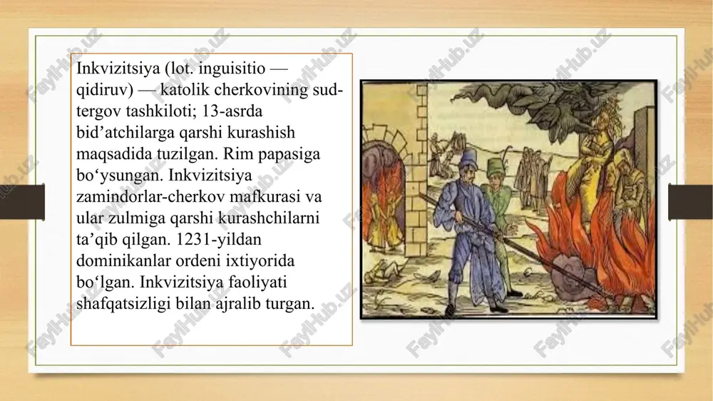 blandi. kimdirlar xursand bo‘ldi: “yana bir bid’atchi qilmishiga yarasha jazolanadi!”. afsuski, tarix yan gus qachon tug‘ilganini aniq bilmaydi. u, taxminan, 1369 va 1371-yillar orasida tug‘ilgan deb hisoblanadi. uning ota-onasi oddiy dehqonlar edi. biroz ulg‘aygach, yosh yan pragaga ketadi, poytaxt uni ilm bilan o‘ziga jalb qilardi. u mashhur praga universitetiga o‘qishga kirishga muvaffaq bo‘ldi. ochlik va nochor hayot uning o‘qib o‘rganishiga, mukammal bilim olishiga to‘sqinlik qila olmadi. 1415-yil 6-iyul kuni konstatsning asosiy maydonida ustunlarga bog‘lab qo‘yilgan yan gusni alanga o‘z domiga torta boshladi. bu orada yan gusning jonsiz tanasi olovda jizg‘anak bo‘lib yotgan paytda uning hayotidagi eng asosiy ishi — chex tiliga tarjima qilingan injil ham olovga tashlandi. chex xalqi yan gusning xotirasini asrlar davomida saqlab qoldi. 1999-yilda, yan gus qatl etilganidan besh asr o‘tgach vatikanda xalqaro simpozium bo‘lib o‘tdi. unda papa ioann pavel ii cherkovning yan gusga qarshi asossiz ayblovlarini ochiqchasiga tan oldi. papa, shuningdek, cherkov nomidan uning qatl etilganidan …