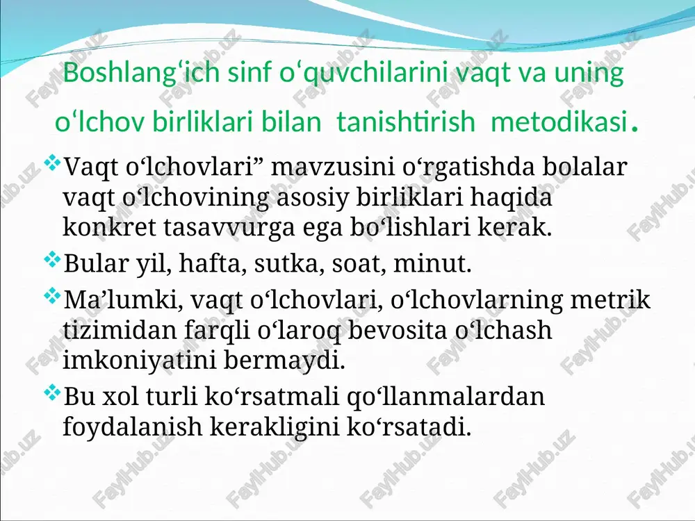 0 minut soat va minutlarni ifodalang diqqat savol! 1-soat necha minut? bir biv son ' gancne ting aac x20 fashkiy bean es! 1 minut = 1lcm= 10 minut = 20 cm = 30 minut = 30 cm = 60 minut = 50 cm = o*tilgan mavzuni mustahkamlash d sa) ey) 1 sutka necha soat? oy 1 d (sutka) = 24h wz (soat) (~—™ minutlarda ifodalang: 1 soat 25 minut = 85 minut 1 soat 40 minut = 100 minut 2 soat 10 minut = 130 minut soat va minutlarda ifodalang: 160 minut = 2 soat 40 minut 220 minut = 3 soat 40 minut 90 minut = 1 soat 30 minut e’ tiboriz uchun rahmat