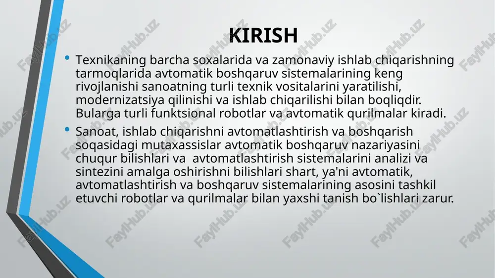 jak de vaukanson tomonidan yaratilgan. birinchi shunday robot 1954 yilda o'z-o'zini o'rgangan ixtirochi jorj devol tomonidan ishlab chiqilgan. robotik qo'l ikki tonnani tashkil etdi va uni magnit barabanga yozib olingan dastur boshqargan. tizim yangi qurilma uchun unimate deb nomlandi, patent berildi va 1961 yilda ixtirochi unimation kompaniyasiga asos soldi. robototexnika mexatronik tizimlar ostida o'ziga xos sohadir. robot - bu qayta ishlanadigan dastur bo'lib, u atrof-muhit bilan doimiy o'zaro ta'sirlashganda operatsiyalarni amalga oshiradi. mexatronika va robototexnika kurslarining global tendentsiyalari prognoz qilingan prognoz davrida o'sish sur'atlarining keskin o'sishini ko'rish. mrfr tomonidan e'lon qilingan so'nggi hisobotga ko'ra, global mexatronika va robototexnika kurslari bozor tendentsiyalari 15 yil oxiriga qadar 2023% cagrni ro'yxatdan o'tkazishi kutilmoqda. sanoatning turli sohalarida mexatronika va robototexnika kurslarini tashkil etishga talab ortib bormoqda. bunday mashg'ulotlar birinchi navbatda global mexatronika va robototexnika bozoriga turtki beradigan avtonom mexatronika va robot tizimlarini rivojlantirishga hissa qo'shadigan muhandislarning mahoratini oshirish uchun mo'ljallangan. asosiy kompaniyalar market research …