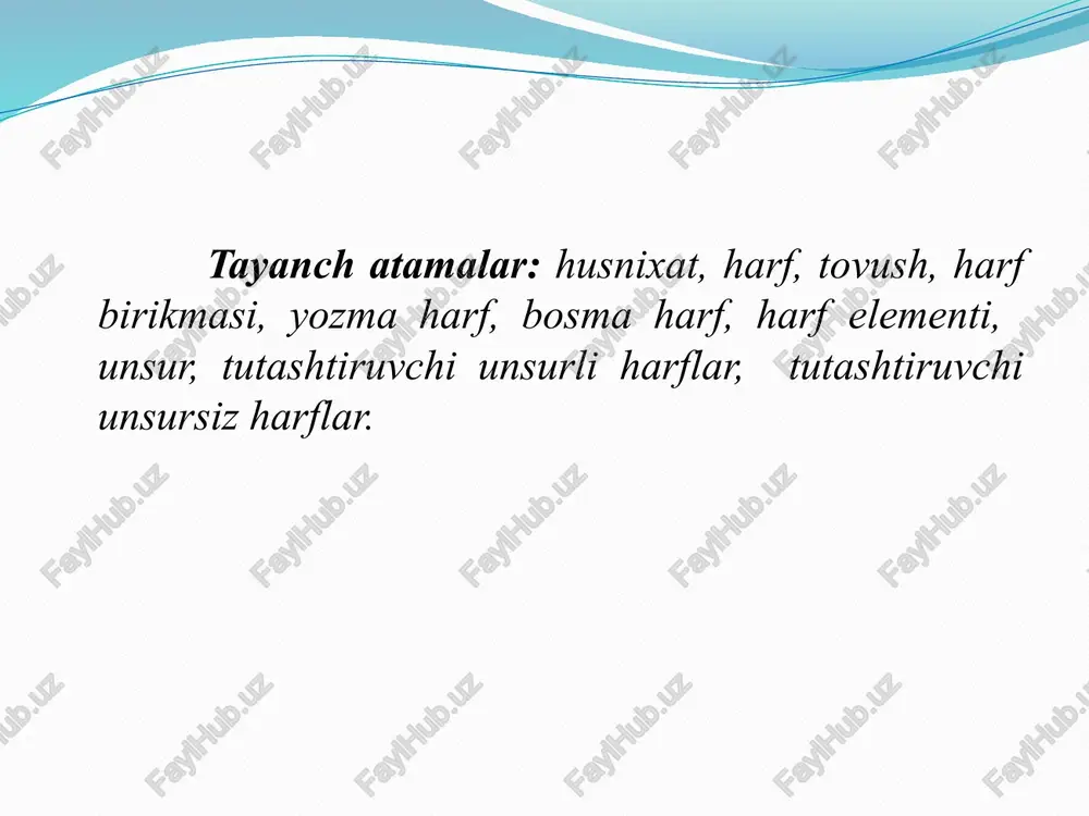 zirgi eramizdan boshlab sug‘d yozuvi qo‘llanila boshlandi. bu yozuv taxminan vi asrlargacha davom etdi. ii asrning oxiri iii asrning boshlarida xorazm shohi chiqargan pullarda xorazm yozuvi uchraydi. v-viii asrlar davomida turkiy xalqlarning o‘rxun-yenisey yozuvidan keng foydalanganlar. bu yozuv fanda “turkiy-run” yozuvi deb ham yuritiladi. yenisey daryosi qirg‘oqlaridagi o‘rxun yozuvi yodgorliklari haqida rus xizmatchisi remezov xviii asrning oxirida xabar bergan. ammo uzoq vaqt mobaynida olimlar bu yodgorliklarni o‘qiy olishmagan. 1892-1893-yillarda daniyalik olim vilgeli tomson, rus olimi v.v.radlov yodgorlikdagi yozuvlarni o‘qishga muyassar bo‘ldilar. o‘rxun-yenisey yozuvi turkiy xalq-larning eng katta markaziy yodgorligi hisoblanadi. vii-viii asrlarda o‘rta osiyo arablar tomonidan istilo qilindi. shu davrdan boshlab o‘rta osiyo jumladan o‘zbek xalqi ham arab yozuvidan foydalana boshlandi. xalqimiz bu alifbodan 1200 yil foydalandi. arab alifbosi yozilishi jihatdan murakkab bo‘lishi bilan birga, o‘zbek tilining tovushlarini to‘la ifoda eta olgan edi. shu jihatlarini e’tiborga olgan ilg‘or fikrli kishilar arab alifbosi yuzasidan o‘z fikrlarini bildirishga harakat qilganlar. . 1926-yil …