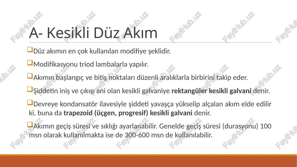 çok fazla olduğu durumlarda belli bir zaman içinde her kastan aynı sayıda kontraksiyon alınamaması gibi sebeplerle mümkün olmaz. onun için her kastan en az 90 kontraksiyon almak gerekir. uygulama teknikleri 1. monopolar teknik: büyük olan pasif elektrot (+) kasın orijinine veya inerve eden sinirin yüzeyselleştiği yere, disk şeklindeki aktif elektrot ise (-) kasın motor noktasına konur ve iyi bir kontraksiyon almak için aşağı yukarı kaydırılır. uygulama esnasında her bir kastan 200 kontraksiyon alınması önerilir. ancak, yorgunluğu önlemek için her kastan 90 kontraksiyon 30-30-30 şeklinde 3 set veya 45-45 şeklinde 2 set halinde kontraksiyon alacak şekilde uygulanmalıdır. uygulama teknikleri 2. bipolar teknik: i̇ki disk elektrot kas gövdesinin her iki ucuna konur. bu teknik daha çok izole edilmesi güç olan derin kasların stimülasyonunda kullanılır. i̇ki büyük plak elektrottan biri kas grubunun orijinine, diğeri insersiyonuna konur. bu yöntem grup şeklindeki kasların stimülasyonunda kullanılır. genellikle, önce katot distale yerleştirilir, eğer kasın kontraksiyonu yeterli açığa …