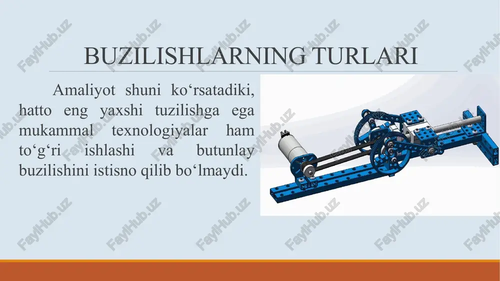 inishda ifodalanadi: misol:oddiy tizimlarning o‘rtacha ishlash vaqti va buzilishgacha ishlash vaqtini aniqlang. yechish. sxema ichida ko‘rsatilgan holatlarning soni va tizimning o‘tishlari uchun. 32b, holat ehtimolining differensial tenglamalar sistemasining laplasidagi tasvir quyidagicha bo‘ladi: bunday holda, 3 - chi holatida tizim ishlamaydi. tizimdan uchinchi tenglama va ikkinchi tenglamadan oxirgi s qiymatni chiqarib tashlaylik. s =0-ni qo‘yamiz va hamma narsani o‘zgartiramiz: t2 ikkinchi tenglamasidan ifoda etamiz va natijani birinchi tenglamaga almashtiramiz: tizimni ishlab, quyidagini keltirib chiqaramiz: bu yerdan: oddiy tizimlarning o‘rtacha ishlash vaqti va buzilishgacha ishlash vaqtini aniqlandi. xulosa qilib aytganda oddiy tizimlarning o‘rtacha ishlash vaqti va buzilishgacha ishlash vaqtini xisoblaganda ularning ortacha vaqti 6500 soatni tashkil qiladi. oddiy tizimlarni o‘rtacha ishlash vaqti stolbets2 boshlangich vaqt o'rtacha vaqt oxirgi vaqtlarda tizimni qayta tiklab bolmaydigan xolat 1000 1500 2000 3000 stolbets3 boshlangich vaqt o'rtacha vaqt oxirgi vaqtlarda tizimni qayta tiklab bolmaydigan xolat 1100 1600 2200 3400 stolbets4 boshlangich vaqt o'rtacha vaqt oxirgi vaqtlarda tizimni …