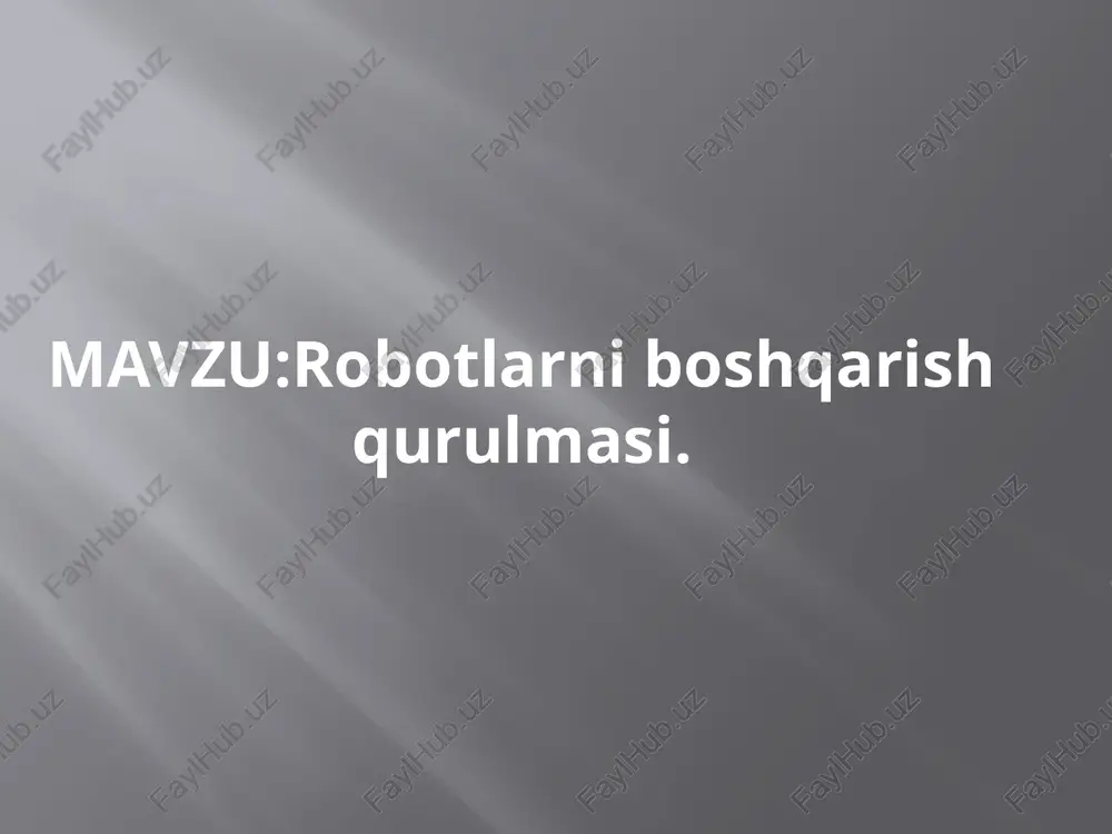 robotlarni boshqarish qurulmasi - Page 2