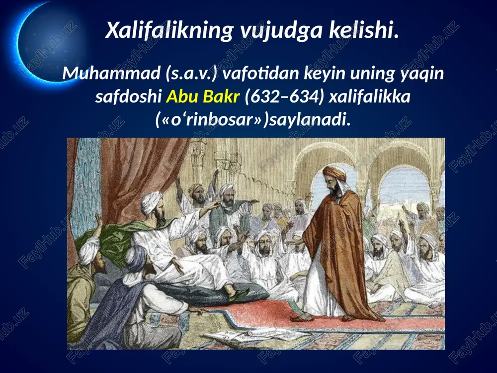 uloku 1258-yilda bag‘dodni egallagandan so‘ng, arab xalifaligi barham topadi. mo‘g‘ul xoni xuloku savol va topshiriqlar 1. xalifalikning dastlabki 20 yillik tarixidan o‘qigan va bilganlaringizni so‘zlab bering. 2. xaritadan arablar istilo qilgan mamlakatlarni ko‘rsating. 3. xalifalikka kirgan noibliklarda qanday soliqlar joriy etilgan? ulardan qaysilari avval ham bo‘lgan? 4. arab xalifaligi qachon barham topadi? image2.png image3.jpeg image4.jpeg image5.jpeg image6.jpeg image7.jpeg image8.jpeg image9.jpeg image10.jpeg image11.jpeg image12.jpeg image13.jpeg image14.jpeg image15.jpeg image1.png /docprops/thumbnail.jpeg
