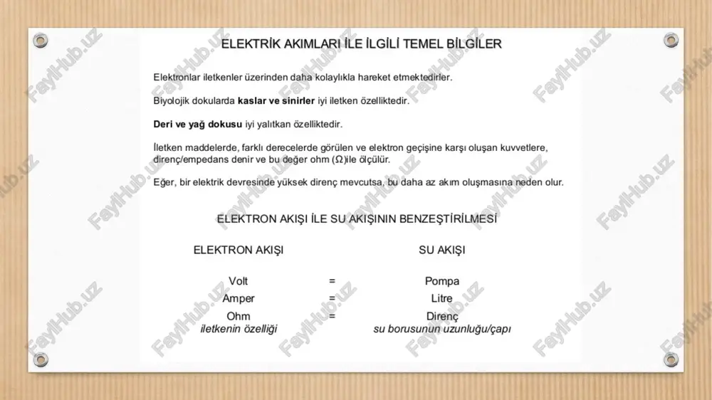 aktif hareketin kontraendike olduğu durumlar tedavi̇ dozlari frekansı 0-10 : kasılma oluşturur. kas rehabilitasyonunda frek. 0-100: dolanım artırır. ödem tedavisinde frek 90-100: ağrı kesici ağrı tedavisinde frek sabit 100: analjezik etki ağrı tedavisinde endikasyona göre uygulama şekilleri periartiküler durumlar akutsa sabit 100 hz – subakut veya kronikse 0-100 hz /0-10 hz musküler-nöromusküler bozukluklar çok ağrılı sabit 100 hz /ağrı daha azalınca 0-100 hz olabilir.. ortopedik durumlar post-op 0-100 hz stres i̇nkontinansı 0-100 hz tetanik kontraksiyon meydana getirecek kadar vakum enterferansi̇yel spazma bağlı ağrılı durumlarda dolanım artırmak amaçlı kullanılır. uygulama süresi 20-30 dk image3.png image5.jpeg image6.png image7.jpeg image8.jpeg image9.jpeg image10.png image11.jpeg image12.jpeg image13.jpeg image14.jpeg image15.jpeg image16.jpeg image17.jpeg image18.jpeg image19.jpeg image20.jpeg image21.jpeg image22.jpeg image23.jpeg image24.jpeg image25.jpeg image26.jpeg image27.jpeg image28.jpeg image29.jpeg image30.jpeg image31.jpeg image32.jpeg image33.jpeg image34.jpeg image35.jpeg image36.jpeg image37.jpeg image38.jpeg image39.png image40.png image41.jpeg image42.jpeg image43.png image44.jpeg image4.png elektrik akimlari ile ilgili temel bilgiler elektronlar iletkenler tizerinden daha kolaylikla hareket etmektedirler. biyolojik dokularda kaslar …