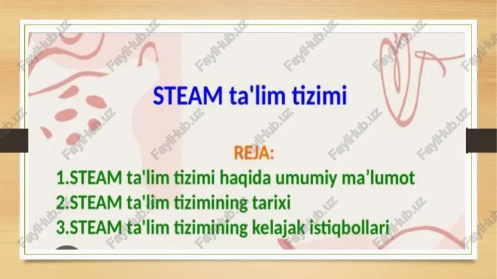 °z-o'zini anglashga yordam beristidan iborat. steam texnologiyasi aqsh singari rossiya, ? an germaniya mamlakatlarida ham qo‘llaniladi. @..... federatsiyasi prezidenti vladimir putinning 2018 yil 1 mart kungi rossiya federatsiyasi federal majlisiga murojaatida ; “bugungi kunda eng muhim raqobat afzalligi-bilim va texnologiyadir, bu hayot sifatini yaxshilash uchun haqiqiy yutugning kalitidir. eng qisqa vaqt ichida biz eng yaxshi narsalarni ya’ni, qonunchilik bazasini ishlab chiqish va robototexnikani keng qo‘llash uchun barcha to'siqlami olib tashlash kerak, yani sun’iy intellekt, uchuvchisiz transport, elektron savdo, katta ma’lumotlarni qayta ishlash texnologiyalarini ishlab chiqishimiz kerak.” —deydi. /docprops/thumbnail.jpeg