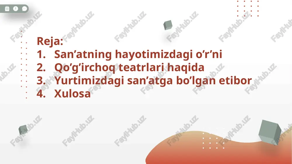 hr-muhabbat, yaxshilik va yomonlik haqidagi tushunchalarni paydo qiladi. qo'g'irchoq teatrining yana bir muhim jihati shundaki, yoshlarni sahna san'ati, sahna madaniyatiga oshino qilishdir. ular bolalikdan asta-sekin balog'at yoshiga yetgani sayin mavzular o'zgarib boradi va yoshlar teatri, musiqali drama teatri shu kabi teatrlarda spektakllar tomosha qilishga o'tadi. lekin shu davrgacha birinchi navbatda dunyoqarashini shakllantiradigan teatr bu - qo'g'irchoq teatri xisoblanadi. chunki, bolalikda olingan har qanday bilim va ko'z bilan ko'rilgan taassurotlar bir umrga bola ongida saqlanib qoladi. bizga ma'lumki qo'g'irchoq teatri o'zining qadimiy va boy tarixiga ega. qo'g'irchoq teatrining o'ziga xos - sehrli olami, dunyosi mavjud. demak sehrli olamga sayoxat qilar ekansiz albatta bosh sehrgarlarga duch kelasiz. odatda bu sexrgarlar - aktyorlar hisoblanadi. ular yordamida biz ertaklar olamiga sayohat qilamiz. ertak qahramonlarining yaxshi-yomon tomonlarini, sarguzashtlarini, xullas, boshidan kechirganlarini aktyorlar ijrosi orqali qo'g'irchoq teatri sahnasida tomosha qilamiz. qo'g'irchoq teatri aktyorining eng katta yordamchisi qo'g'irchoqlardir. u spektakl mavzu va g'oyasiga mos ravishda qo'g'irchoq rassomi …
