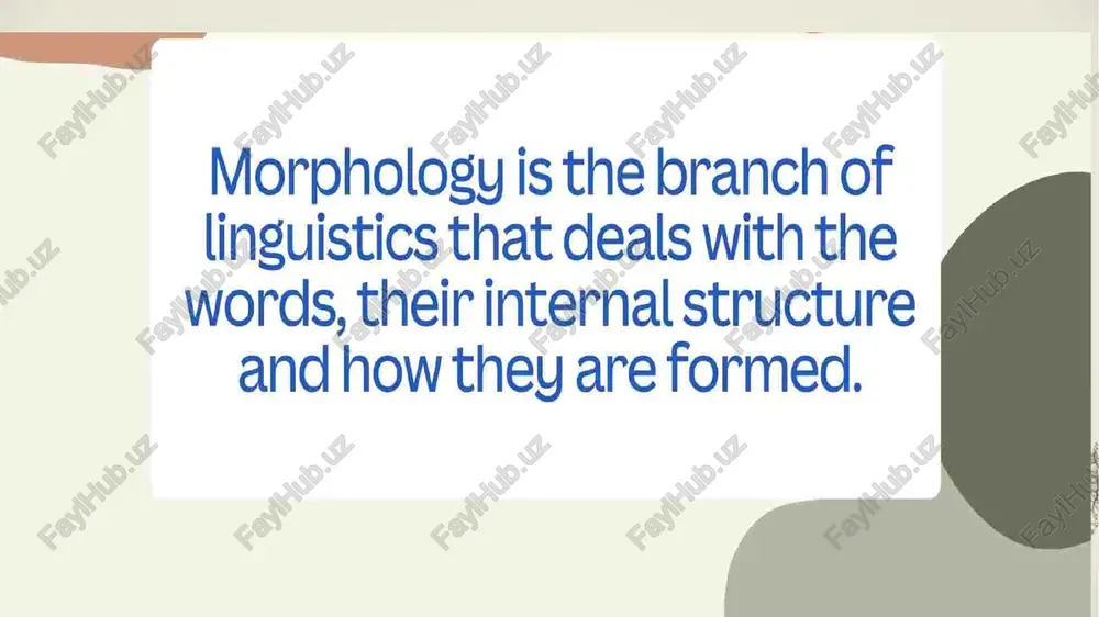 tical form (2003 : 76), it means that morphemes a the minimal units of linguistic form and meaning and ho\ they make up word free and bound morphemes free morphemes — morphemes that can stand by themselves examples? talk, open, tour, hunt, act bound morphemes — cannot stand alone, and are usually tied to another morpheme. all affixes examples? are bound morphemes! ~s, ~er, ~ed, ~ing, re~, ~ate morphology versus syntax syntax studies the structure of sentences morphology studies the structure of words words are the smallest units morphemes are the smallest units studies the word order and agreement studies how words are formed pediaa.com