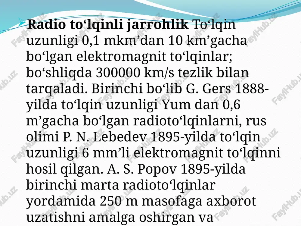 radio toʻlqin jarrohlik - Page 2
