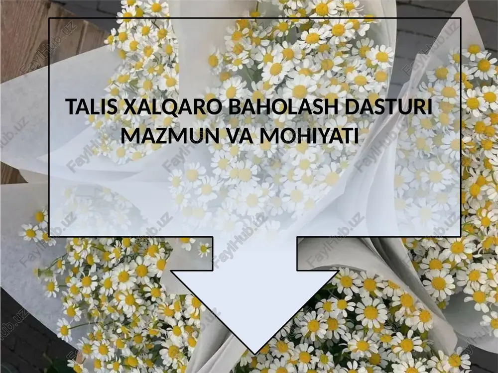 savollarga javob berish kerakligini juda ham muhimligini ta’kidladi. talis dasturining umumiy maqsadi ishtirokchi mamlakatlarga samarali o‘qitish va o‘rganish uchun shart-sharoitlar yaratishga qaratilgan ta’lim siyosatini ishlab chiqishda yangi ustuvor yo‘nalishlarni ko‘rib chiqish va aniqlash imkonini beradigan ishonchli, dolzarb va qiyosiy ma’lumotlar taqdim etishdan iborat. tadqiqotlar maktab o‘qituvchilari va direktorlariga nafaqat milliy, balki xalqaro darajada o‘z fikrini bildirish imkonini beradi. unda, ta’lim muassasalaridagi ahvol, o‘qituvchilarning faoliyatidagi muammolar tizimli tahlil qilinib, natijalar individual tarzda emas, balki reprezentativlik tamoyili asosida davlatlar va xalqaro miqyosda solishtirma tahlillar olib boriladi 5 o‘qituvchilar, maktab rahbarlari va o‘qitishning ishonchli ko‘rsatkichlarini ishlab chiqish, vaqt o‘tishi bilan o‘zgarishlar yoki izchilliklar bo‘yicha haqiqiy xalqaro taqqoslashlar va istiqbollarni ta’minlashdan iboratdir. ushbu ko‘rsatkichlarning tahlillarini talqin qilish ta’lim siyosati va amaliyoti bilan bog‘liq manfaatdor tomonlarning uch guruhiga yo‘naltirilgan ularga o‘qituvchilik kasbini rivojlantirishga ko‘maklashuvchi siyosatni ko‘rib chiqish va ishlab chiqishga yordam berish hamda samarali o‘qitish va o‘rganish uchun yaxshi sharoit yaratish. o‘qituvchilar, maktab rahbarlari va …