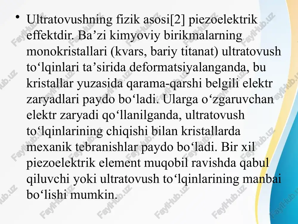 ultratovushni olish va uni tibbiyotda qo’llanilishi - Page 2