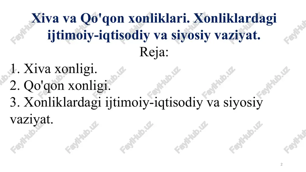 xorazm mustaqilligini tikladi. xonlik taxtiga burka sulton oʻgʻli elbars oʻtqazilishi bilan xorazmda 200 y. hukmronlik qilgan shayboniylar sulolasiga asos solindi. shayboniy sultonlarning 16-asr dagi oʻzaro kurashlarining kuchayishi v. ning vayron boʻlishiga olib keldi. mas., 1537 y. da buxoro xoni ubaydullaxon, 1593—98 y. larda abdullaxon xorazmga bir necha marta yurish qilib, v., hazorasp qalʼalarini vayron qildi. shuning uchun ham 17-asr da abulgʻoziy bahodirxon xonlik markazini yangi urganchga oʻtkazib, v. aholisini ham koʻchirtirib keltirdi. anushaxon davrida, taxminan 1681 y. ga kelib v. va kat sh. lari kimsasiz huvillab qoldi. arxeologik qazishlar natijasida devkeskan kalʼada v. harobalari topilgan. feruz muhammad rahimxon 1864 – 1910 asfandiyorxon islomxo`jani kuyovi 1864 – 1910 said abdullo qo`girchoq xon 1918 – 1920 qo`qon xonligi pop 1709-yilda farg`ona muzofatiga qarashli pop tumananidagi chodak qishlog`ida yashovchi xo`jalar bosh ko`tarib o`zbeklarning ming qabilasiga oq soqol shohruxbiyni xon deb e'lon qildilar. 1 shohruxbiy “oltin beshik” avlodidan bo`lgan boshqalar xoja ahror valiy avlodlari …