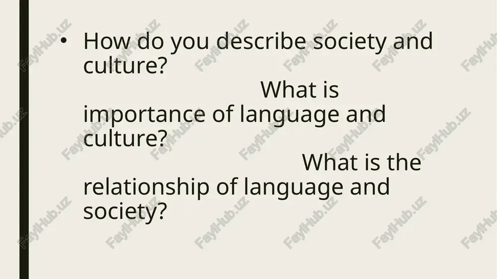 also a unique and powerful mean to influence the individual's as well as the society's social, economic and educational conditions. language can determine an individual's or a group's potential to be part of society as well as play an important role in creating identity. 18 anp. 2018 r. nd > language, society and culture anguage, society and culture /docprops/thumbnail.jpeg language and society.
