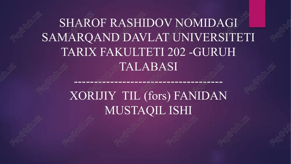 xorijiy til(fors) fanidanmustaqilishi - Page 2