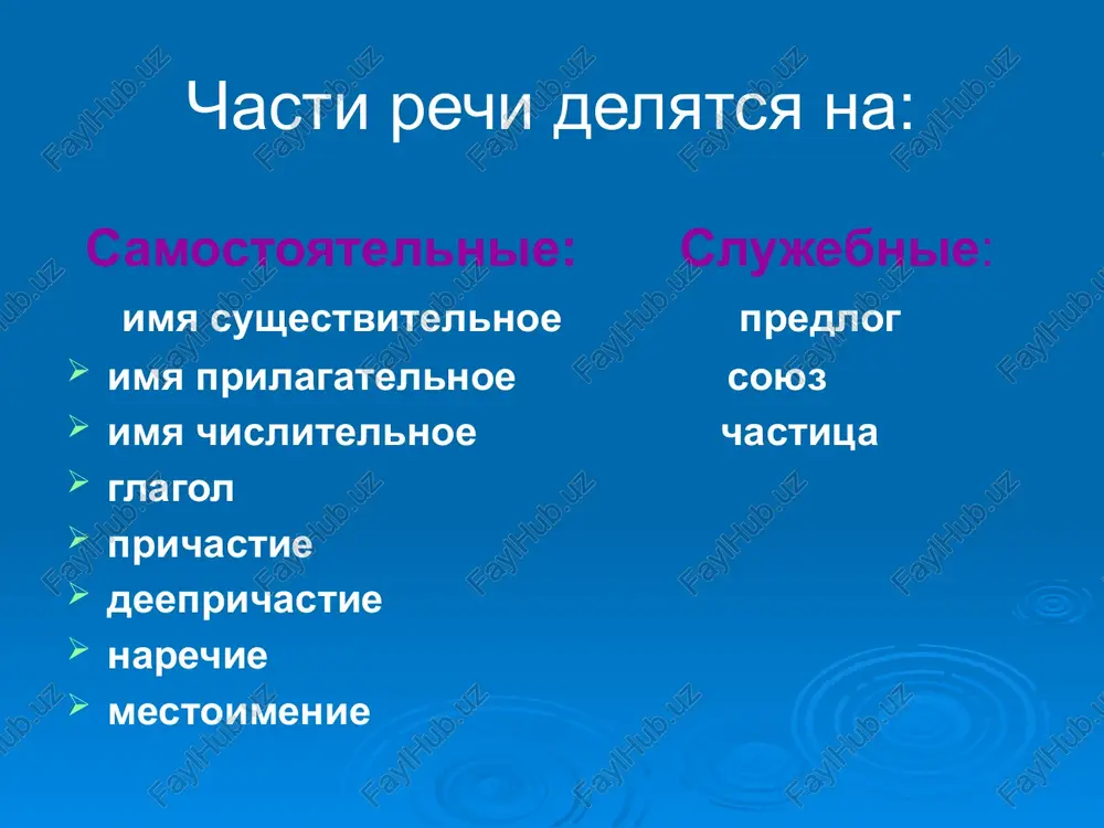 avilis otlichno. dolgo rabotali, a nichego tak i ne poluchilos. dolgo rabotali, rezultat je rasstroil. znaki prepinaniya pri sochinitelnix soyuzax. i ,i i ,i ,i v dvoynix i povtoryayushixsya soyuzax zapyatuyu stav pered vtoroy chastyu. ne tolko , no i kak , tak i ne stolko , skolko 1.vremennie:kogda, poka, edva, tolko, lish, kak tolko, s tex por kak, prejde chem. 2.iz'yasnitelnie: chto, chtobi, kak, budto. 3.prichini: potomu chto, ibo, tak kak, vvidu togo chto, vsledstvie togo chto, poskolku. 4.tseli: chtobi, dlya togo chtobi, dabi. 5.ustupki: xotya, pust, puskay, nesmotrya na to chto. 6.sledstviya: tak chto. 7.sravnitelnie: kak, budto, slovno, tochno, kak budto. 8.usloviya:esli, raz, kabi, koli, kogda, kak skoro. podchinitelnie soyuzi. predlogi predlog – slujebnaya chast rechi, neobxodimaya dlya svyazi slov v slovosochetanii rol – ukazat na razlichnie grammaticheskie otnosheniya mejdu slovami: vremen. # idti v techenie dnya prich. # ne poyti iz-za dojdya prostr. # raspolojitsya u ozera …